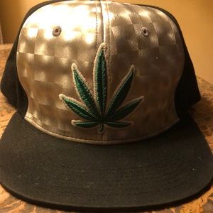 Silver Cannabis Cap